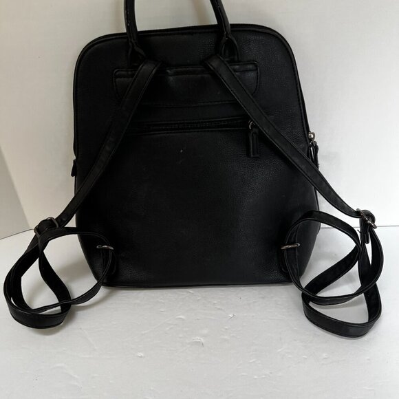 DAVID‎ JONES PARIS Womens Black Leather Backpack Bag (Read) - Picture 8 of 12